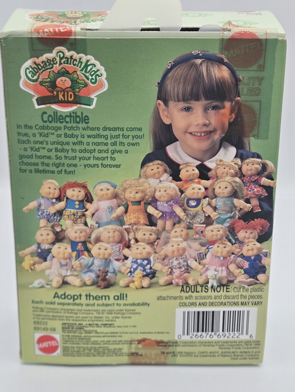 Vintage 1998 Mattel Cabbage Patch Kids 4.5” Baby Doll Ali Emma DOB April 16 - Picture 4 of 7